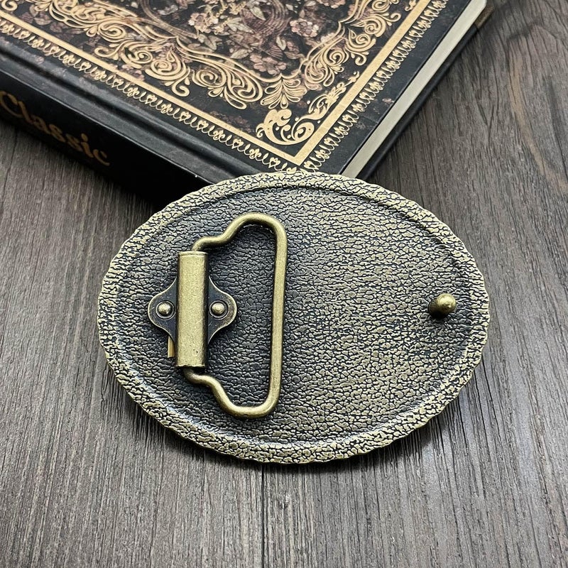 YOQUCOL American Western Cowboy Belt Buckle Bronze Longhorn Bull Head Belt Buckle For Men - Image 5